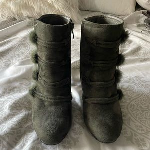 Green booties. Super cute. Size 9